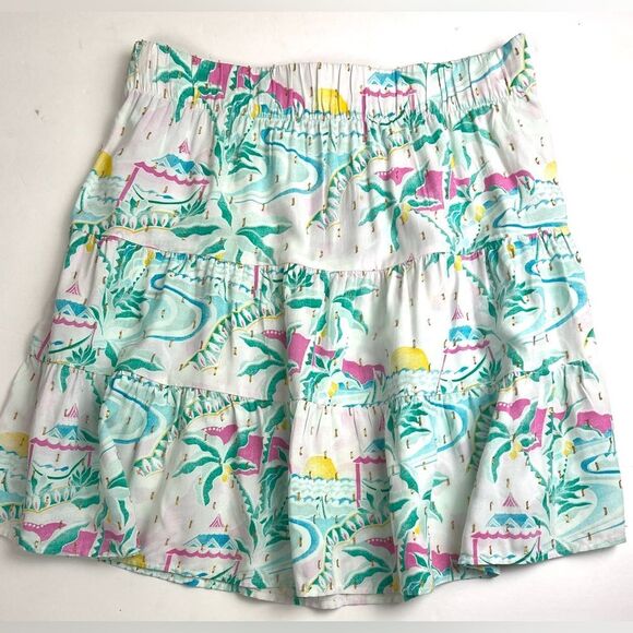 Crown & Ivy Tropical Print Women's Skirt - Picture 2 of 7